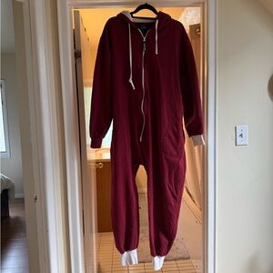 Red Hooded Onesie Thuggie